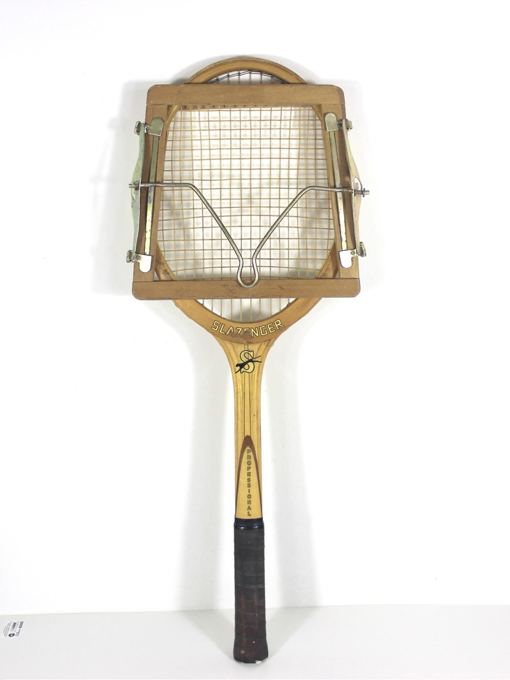 Vintage Wooden Tennis Racket in Wood Press for Designer Decorating Racquet Beach